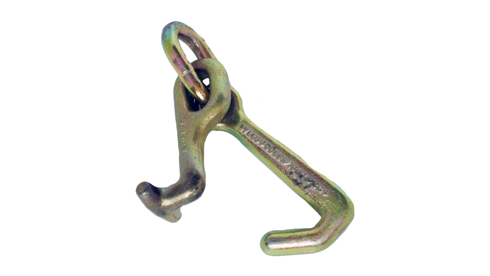 2″ Wheel Strap with Wire Hook on One End And Sliding Rubber Cleats