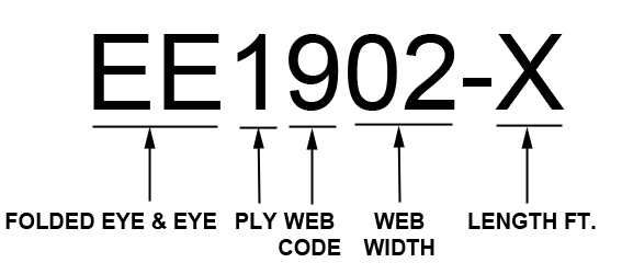Flat Eye & Eye LFTEE1803DFX3 Webmaster 1600 Web Sling 3 x 3,1-Ply Polyester PART NO 